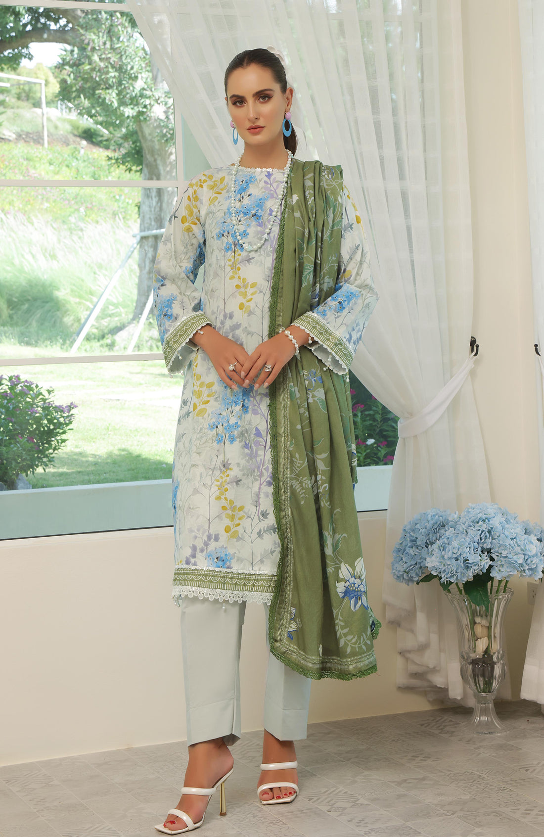 Alzohaib | Digital Printed Cambric | Colors Digital Cambric 3 Piece-CDC-25-10