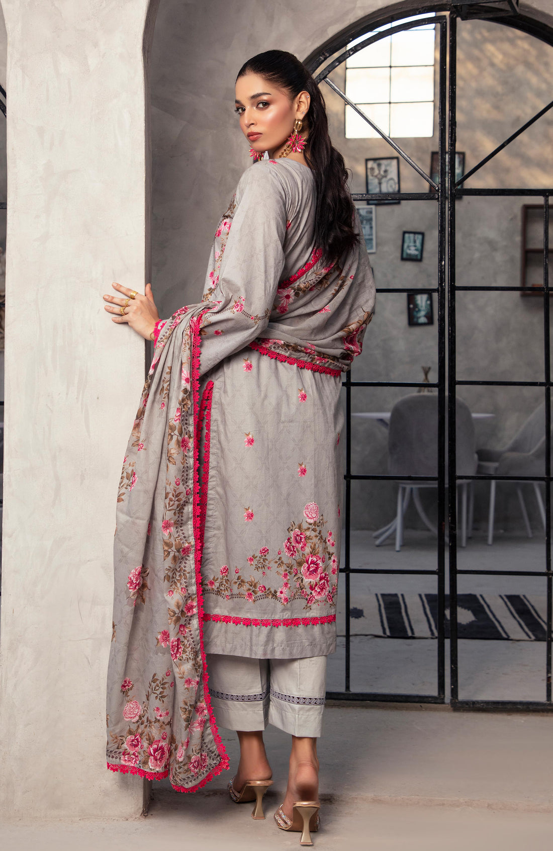 Alzohaib | Digital Printed Cambric | Colors Digital Cambric 3 Piece-CDC-2-25-10
