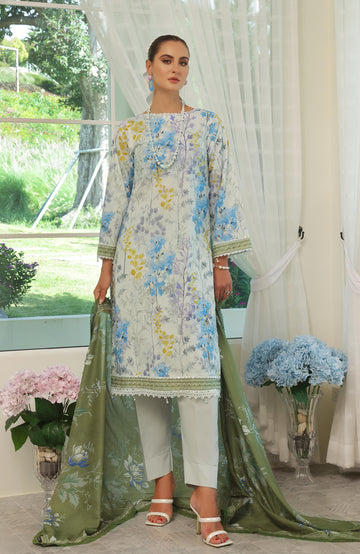 Alzohaib | Digital Printed Cambric | Colors Digital Cambric 3 Piece-CDC-25-10