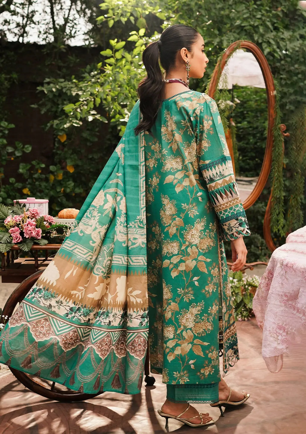 Elaf Premium | Printed Collection 24 | EEP-04B - Chic Teal - Khanumjan  Pakistani Clothes and Designer Dresses in UK, USA 