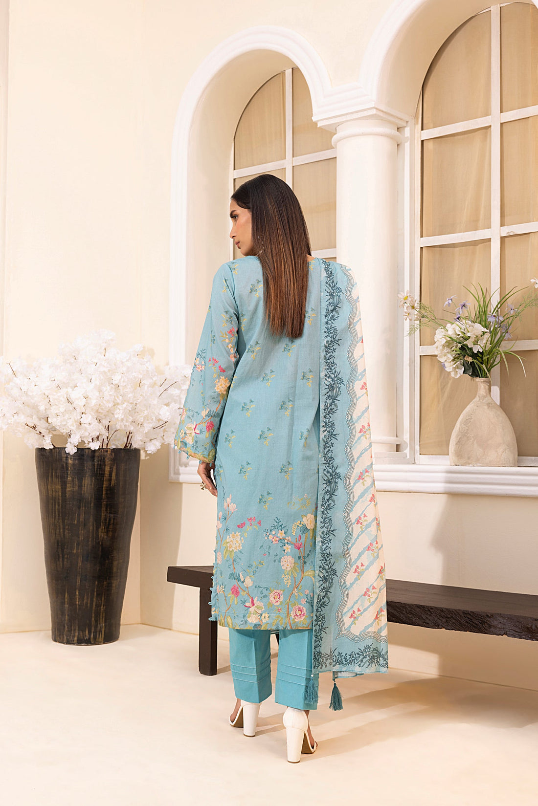 LSM | Embroidered and Printed Lawn | LG-MM-0222