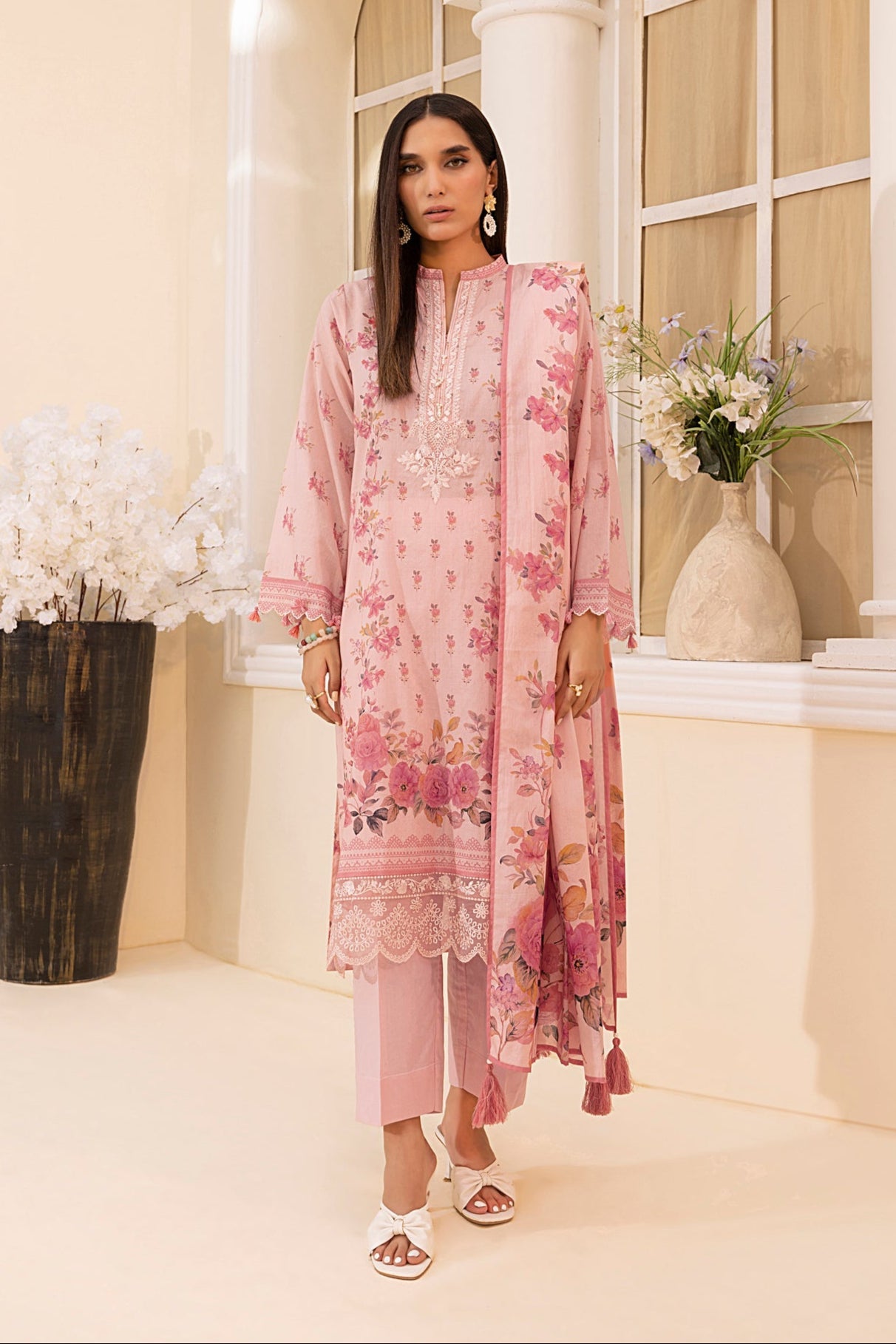 LSM | Embroidered and Printed Lawn | LG-MM-0224