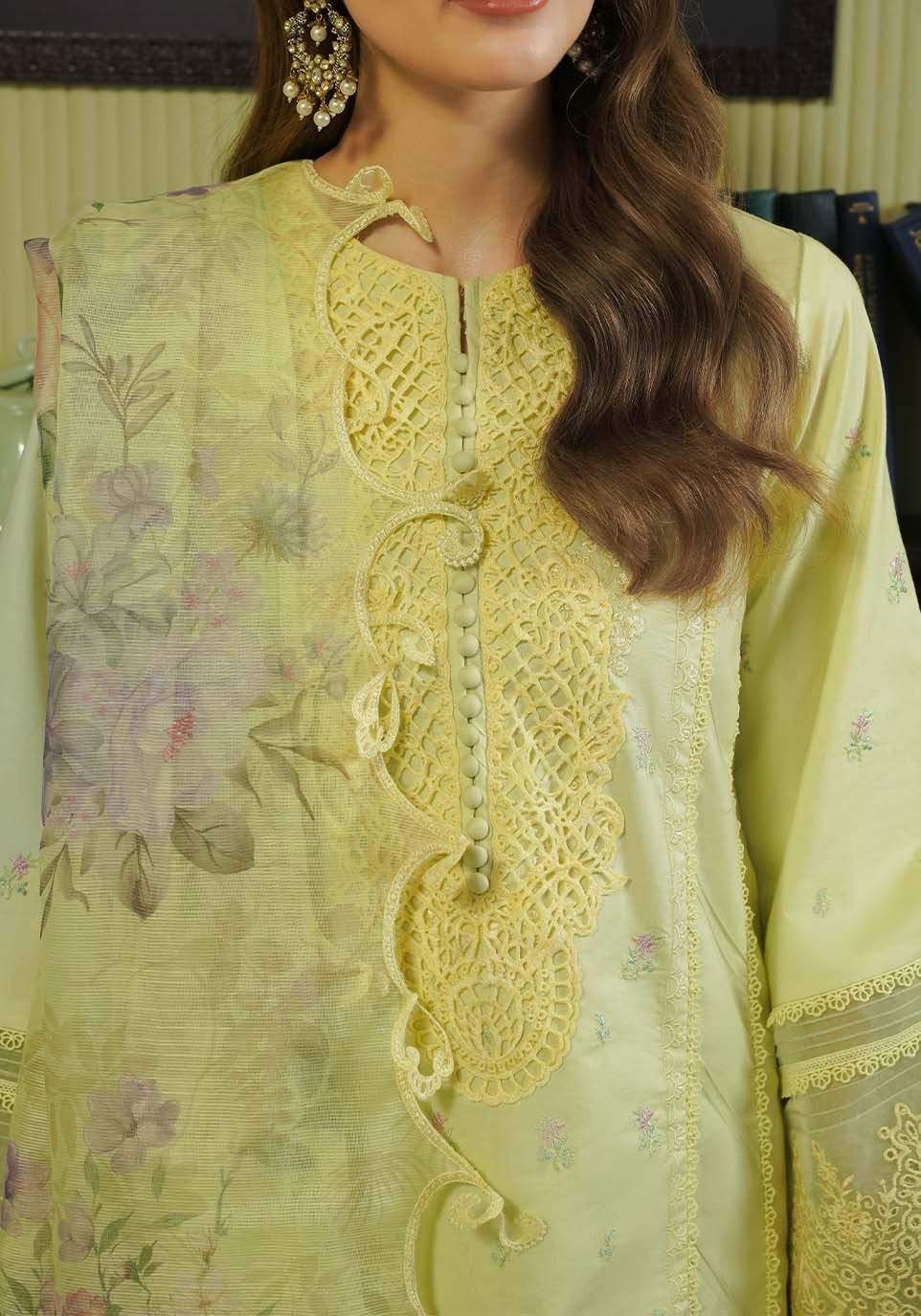 Zarqash | Tresor Luxury Lawn 24 | ZQT 008 PRIMROSE - Khanumjan  Pakistani Clothes and Designer Dresses in UK, USA 