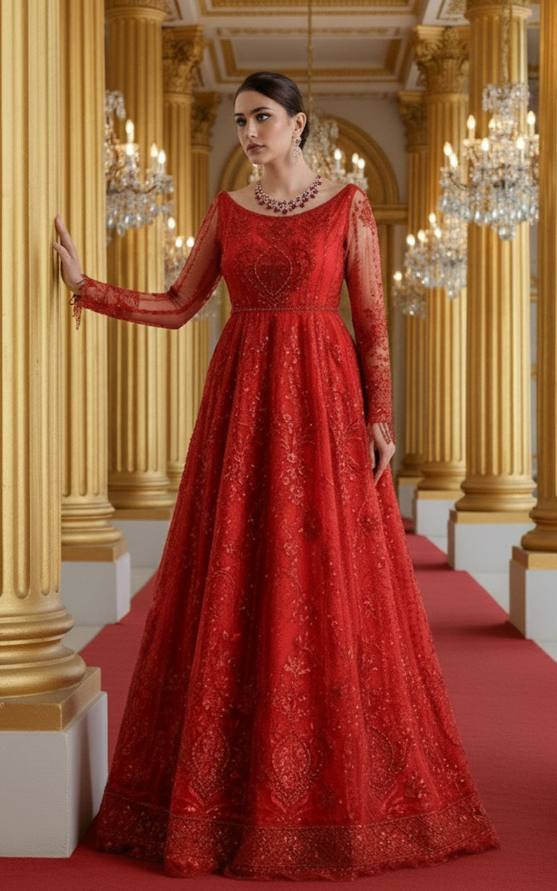 Threads and Motifs | Formal Dresses 25 | Net Embroidered Maxi