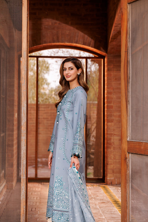 Farasha | Dastoor Embroidered Lawn SS24 | BERYL GREY - Khanumjan  Pakistani Clothes and Designer Dresses in UK, USA 