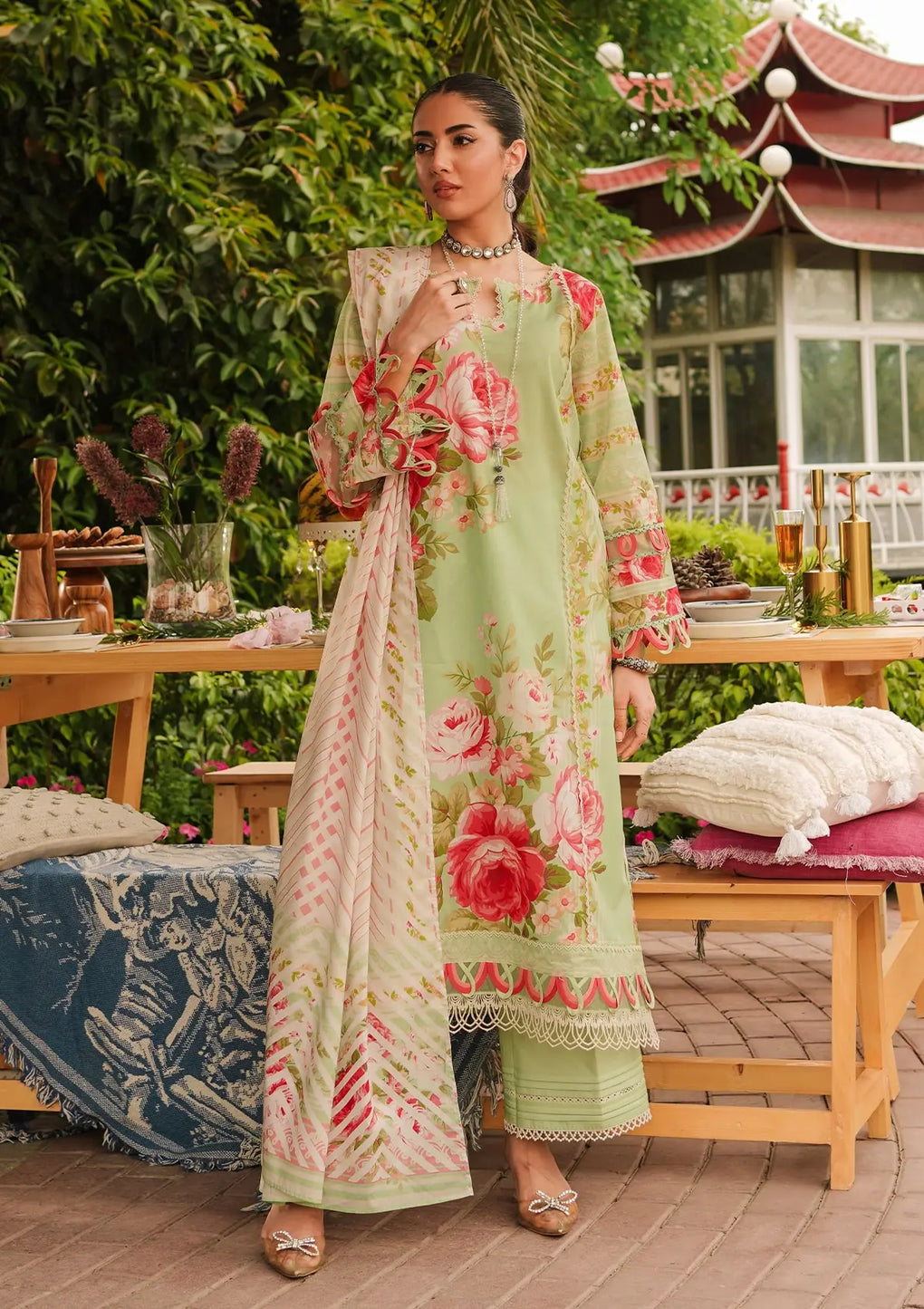 Elaf Premium | Printed Collection 24 | EEP-05A - Mint To Be - Khanumjan  Pakistani Clothes and Designer Dresses in UK, USA 