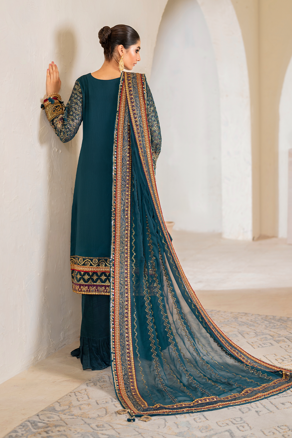 Iznik | Chinnon Chiffon | CC-46 Embroidered Chiffon