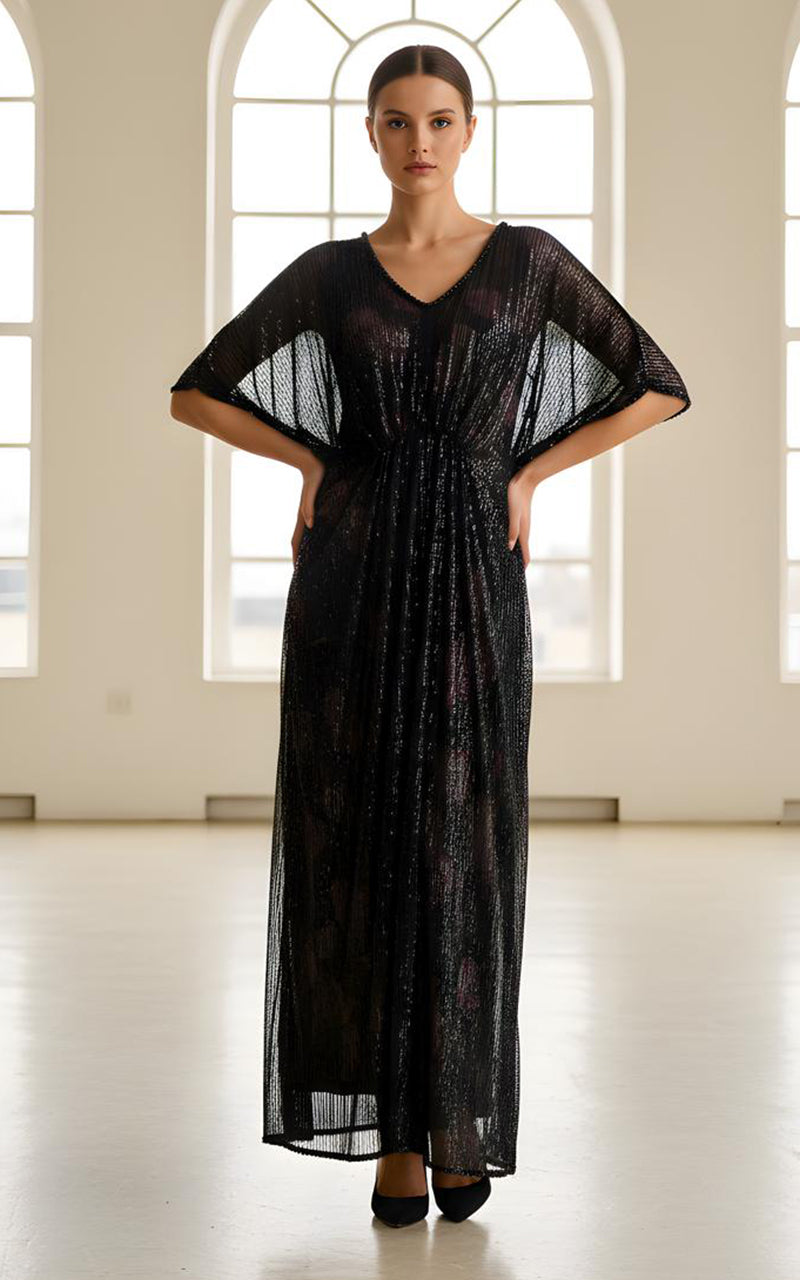 Threads and Motifs | Formal Dresses 25 | Sequins Kaftan With Printed Inner