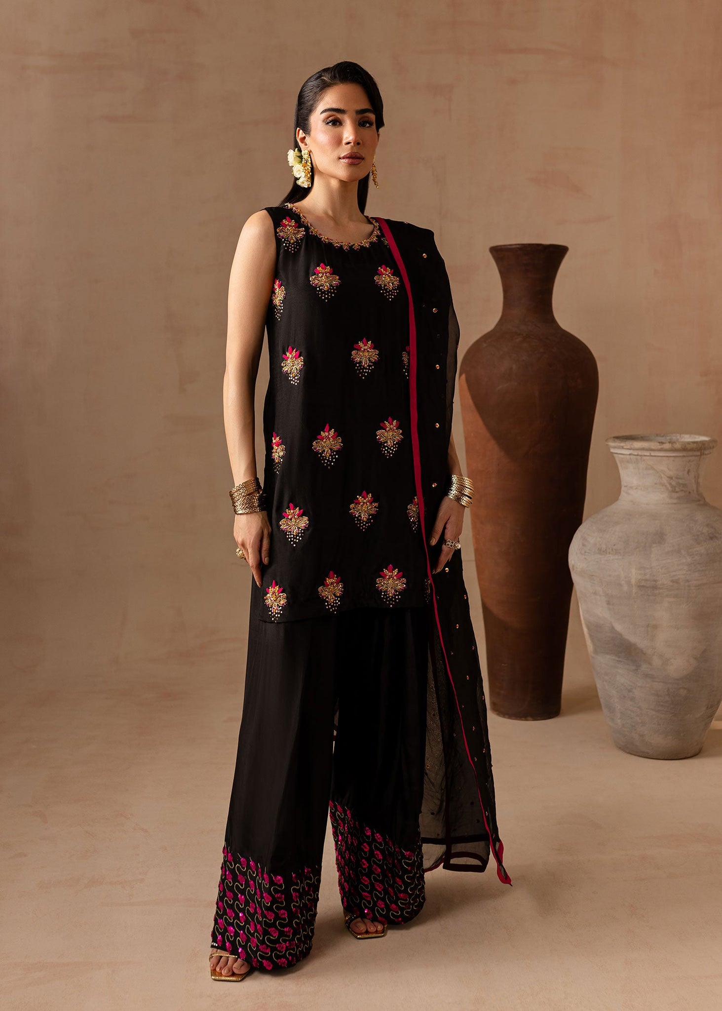 Maria Osama Khan | Noir Bliss Luxury Formals | Charcoal Charm