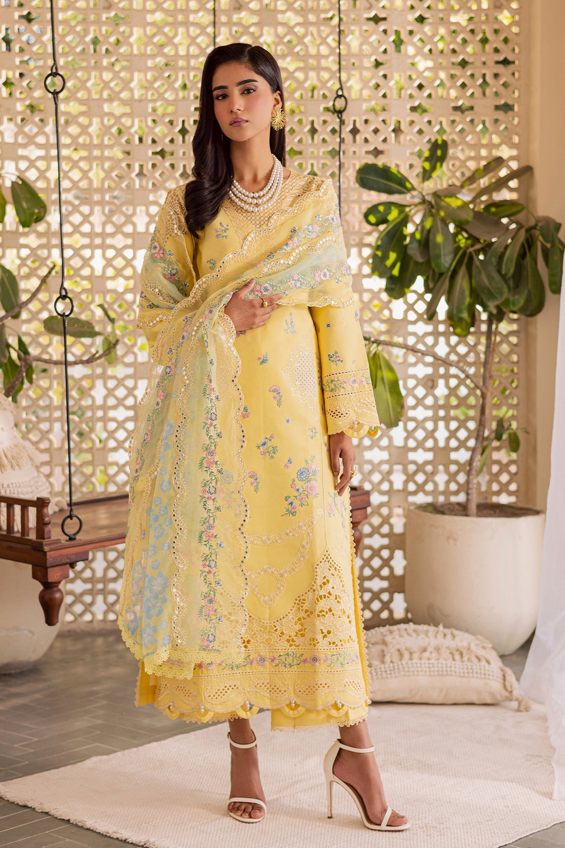Rajbari | Selene Premium Festive Lawn | Ayzel