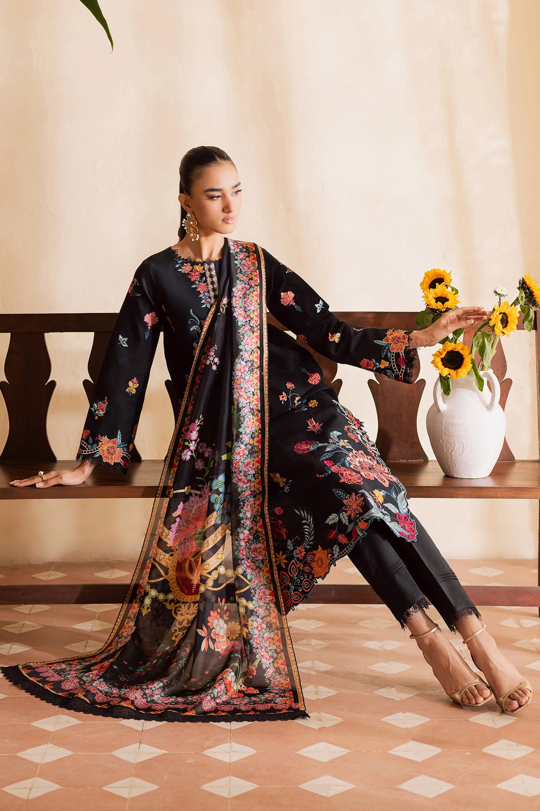 Rajbari | Selene Premium Festive Lawn | Sira