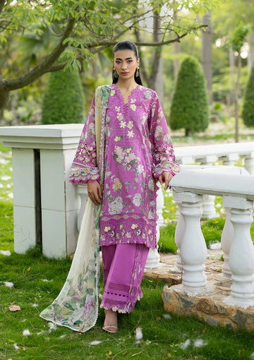 Elaf Premium | Signature Embroidered Lawn with Chiffon Collection 26 | ESG-7B KIARA