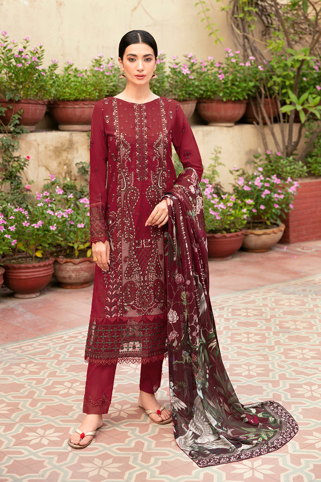 Ramsha | Mashaal Luxury Lawn | L-803 - Khanumjan  Pakistani Clothes and Designer Dresses in UK, USA 