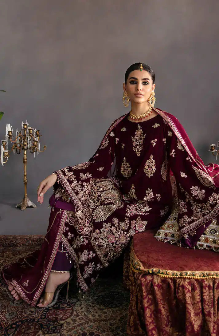 Emaan Adeel | Makhmal Velvet Edition 23 | MK-04 HAYAL - Khanumjan  Pakistani Clothes and Designer Dresses in UK, USA 