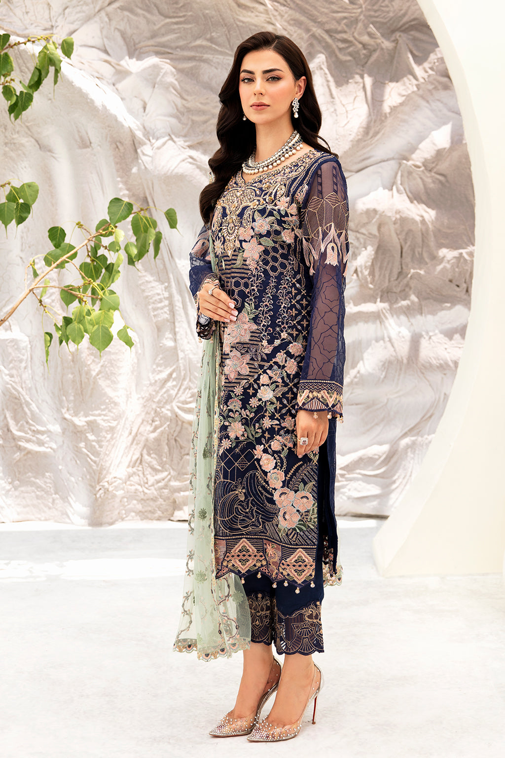 Ramsha | Minhal Organza Collection | M-902 - Khanumjan  Pakistani Clothes and Designer Dresses in UK, USA 