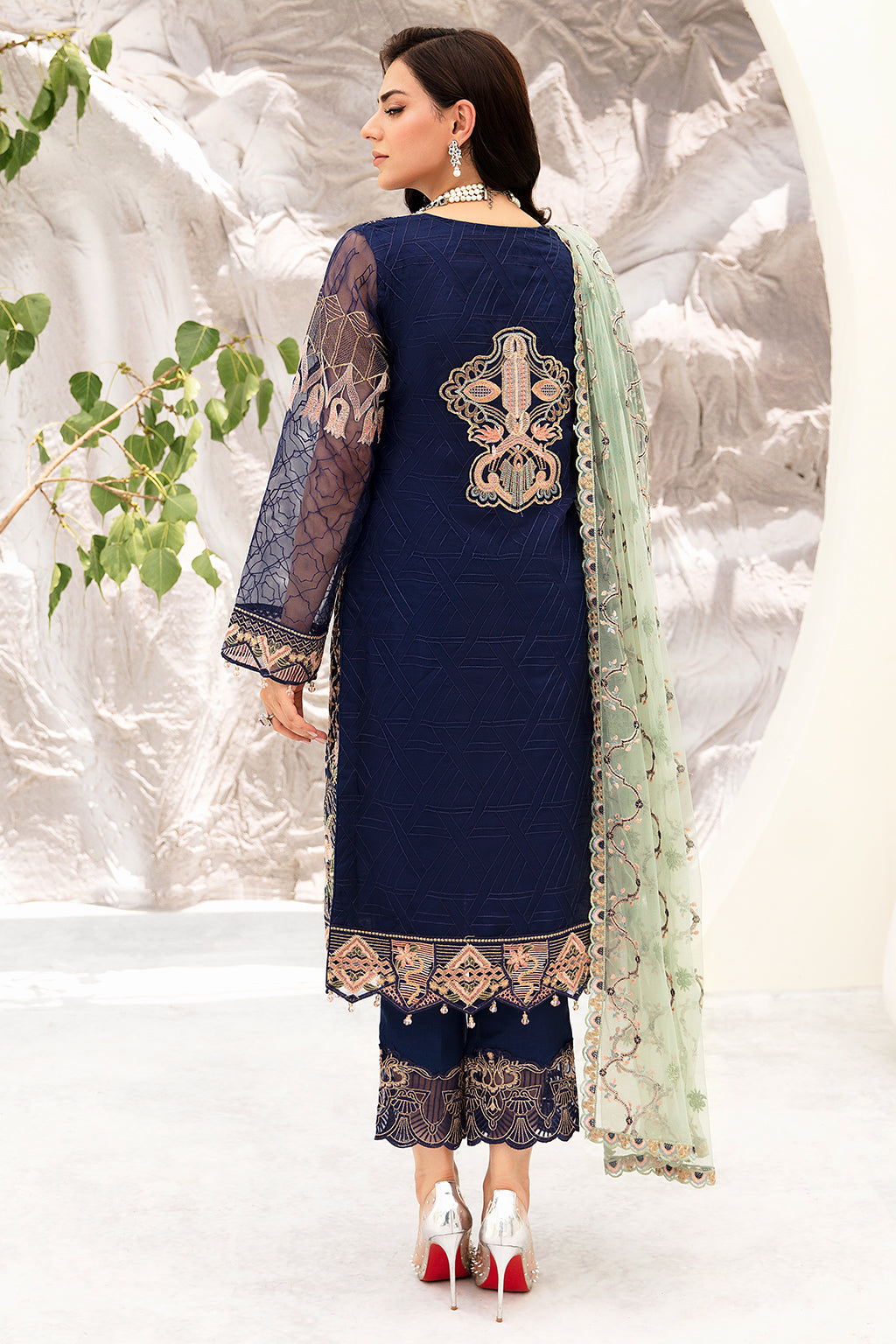 Ramsha | Minhal Organza Collection | M-902 - Khanumjan  Pakistani Clothes and Designer Dresses in UK, USA 