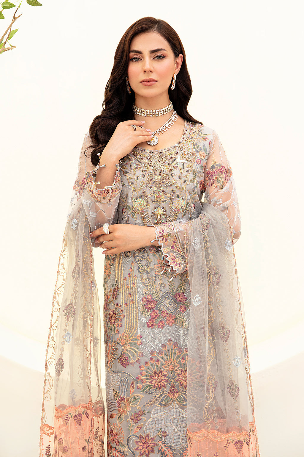 Ramsha | Minhal Organza Collection | M-909 - Khanumjan  Pakistani Clothes and Designer Dresses in UK, USA 