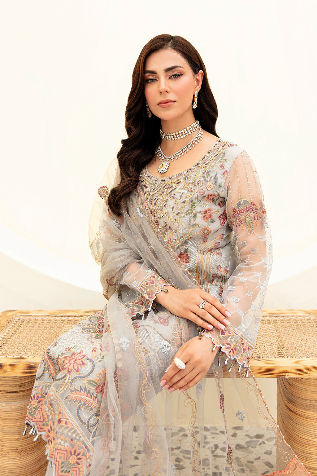 Ramsha | Minhal Organza Collection | M-909 - Khanumjan  Pakistani Clothes and Designer Dresses in UK, USA 