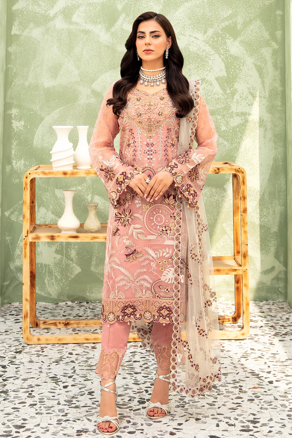 Ramsha | Minhal Organza Collection | M-903 - Khanumjan  Pakistani Clothes and Designer Dresses in UK, USA 