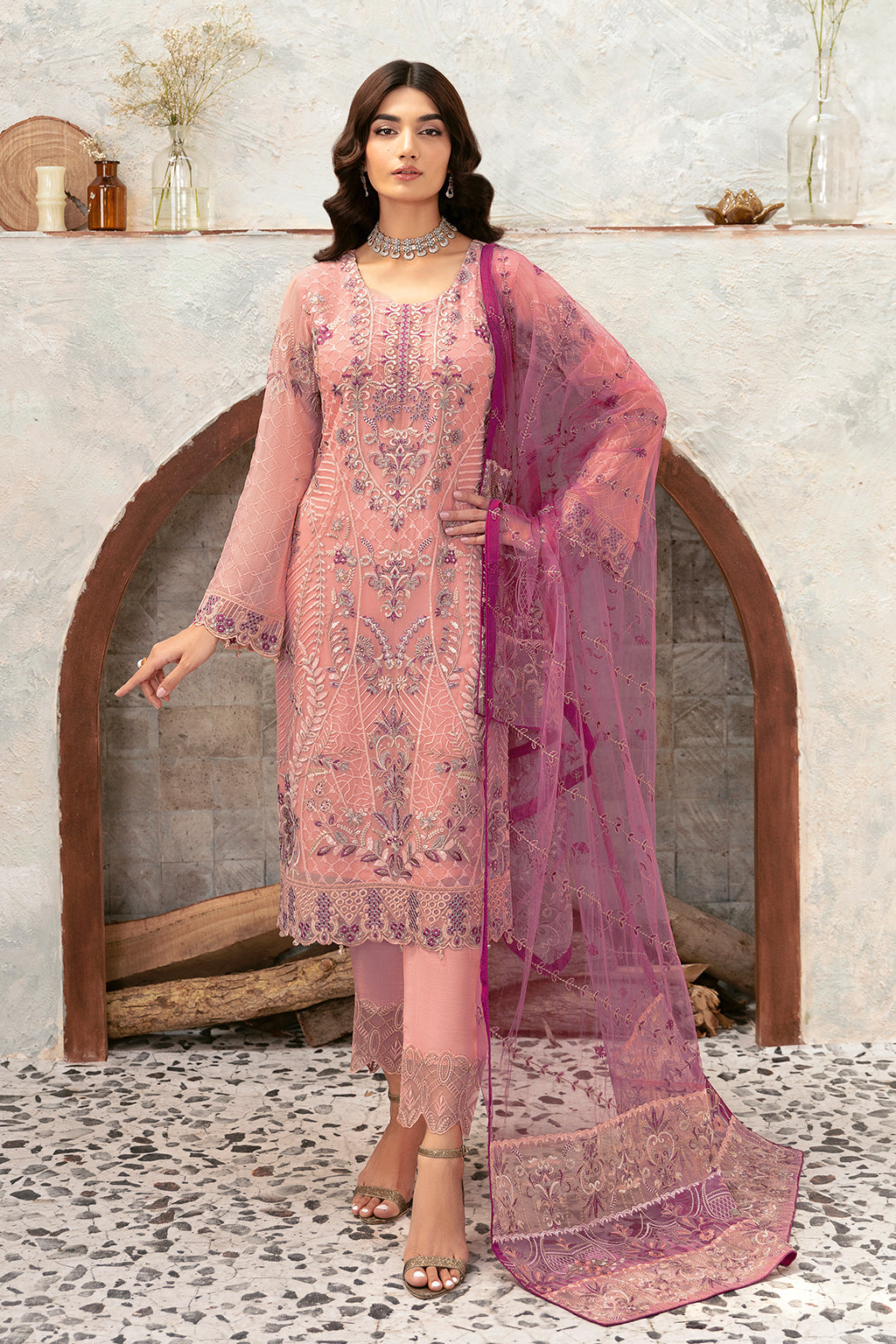 Ramsha | Rangoon Chiffon Collection 24 | D-1201 - Khanumjan  Pakistani Clothes and Designer Dresses in UK, USA 