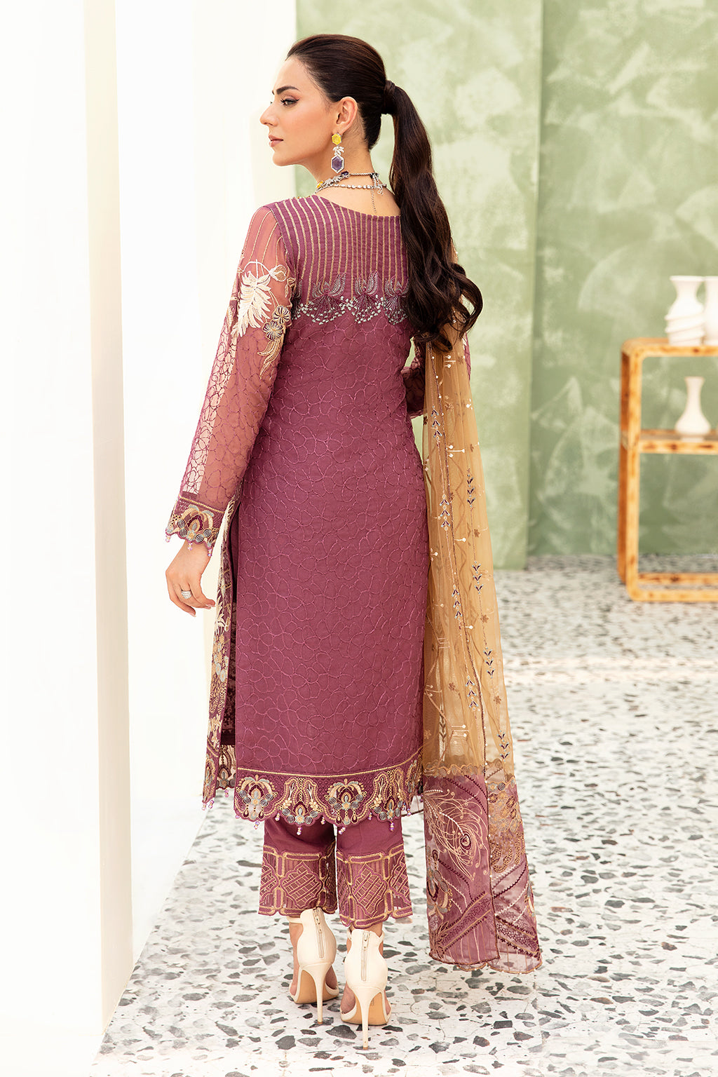 Ramsha | Minhal Organza Collection | M-910 - Khanumjan  Pakistani Clothes and Designer Dresses in UK, USA 