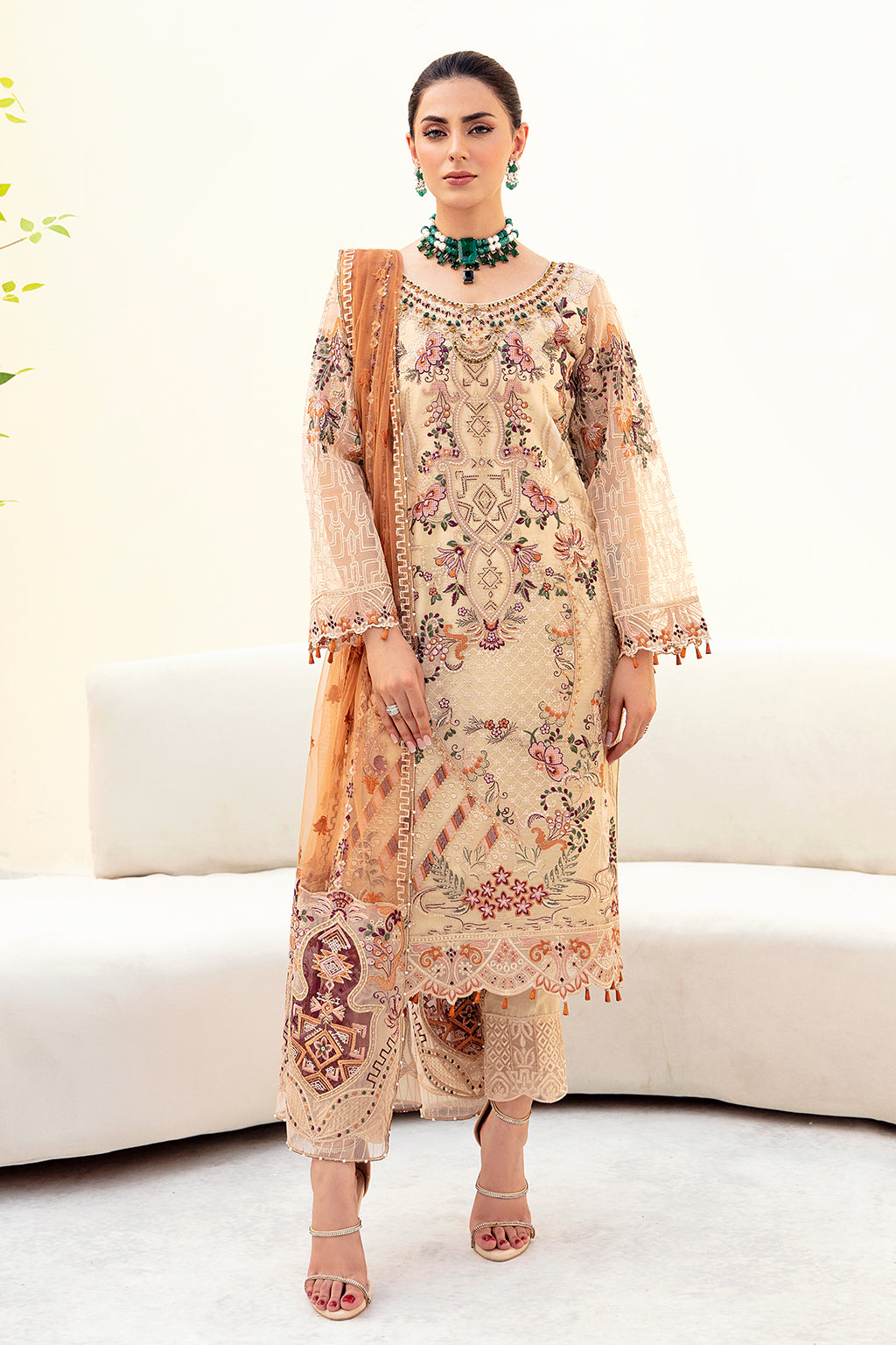 Ramsha | Minhal Organza Collection | M-901 - Khanumjan  Pakistani Clothes and Designer Dresses in UK, USA 