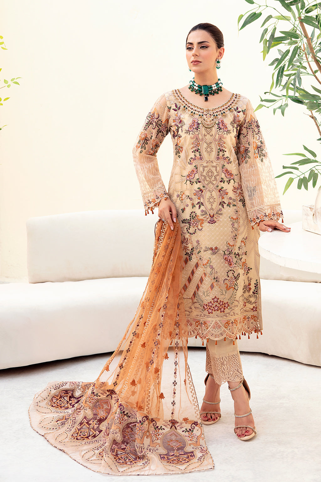 Ramsha | Minhal Organza Collection | M-901 - Khanumjan  Pakistani Clothes and Designer Dresses in UK, USA 