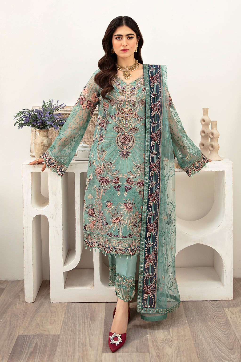 Ramsha | Minhal Organza Collection | M-1001 - Khanumjan  Pakistani Clothes and Designer Dresses in UK, USA 