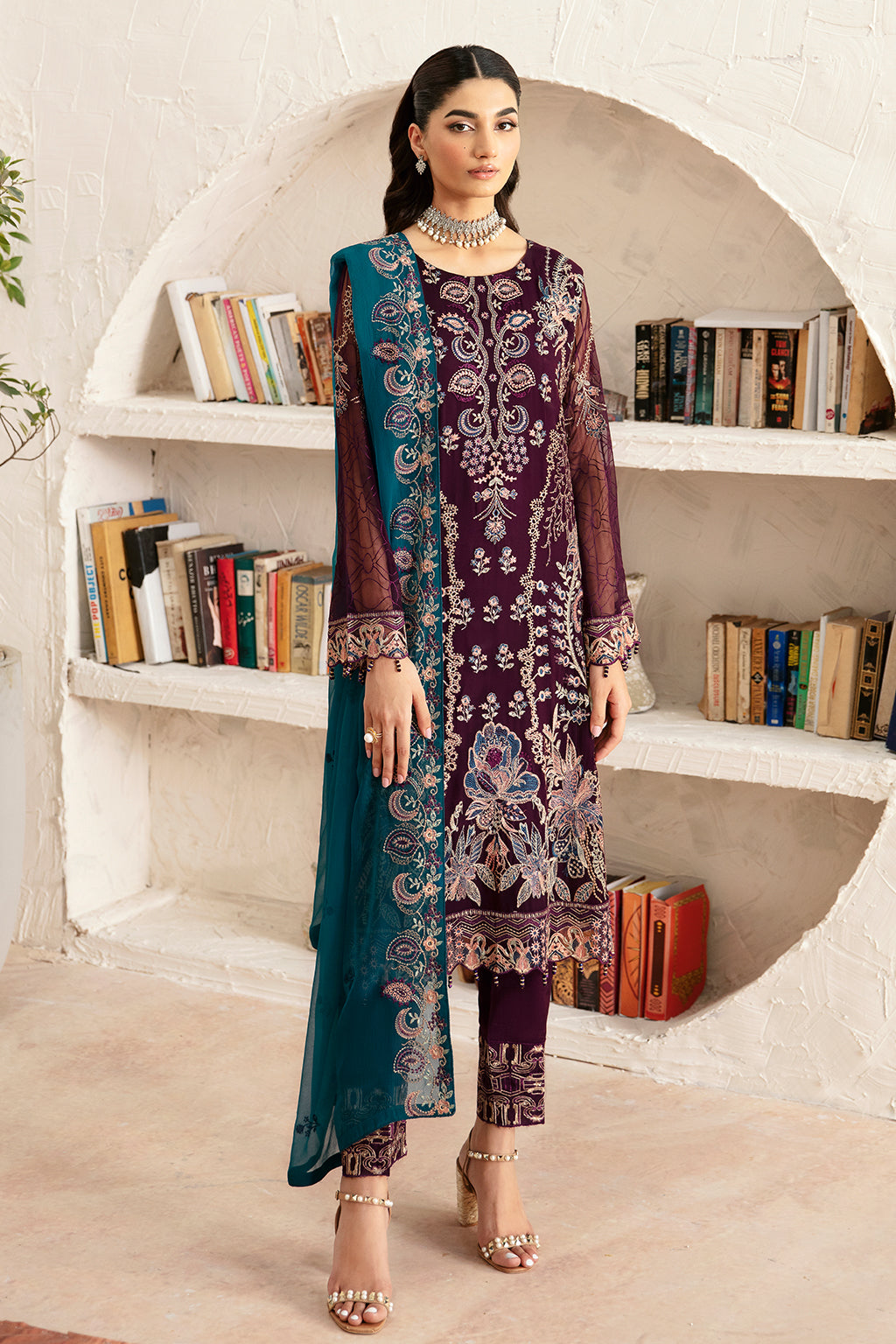 Ramsha | Rangoon Chiffon Collection 24 | D-1211 - Khanumjan  Pakistani Clothes and Designer Dresses in UK, USA 