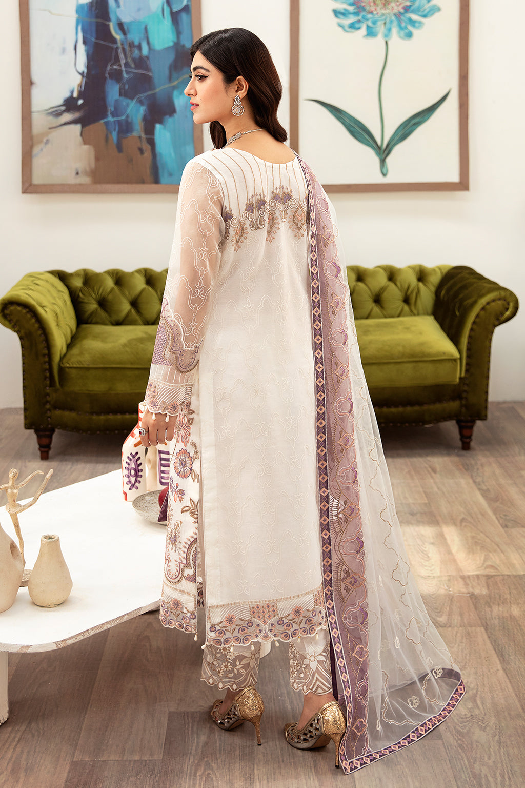 Ramsha | Minhal Organza Collection | M-1002 - Khanumjan  Pakistani Clothes and Designer Dresses in UK, USA 