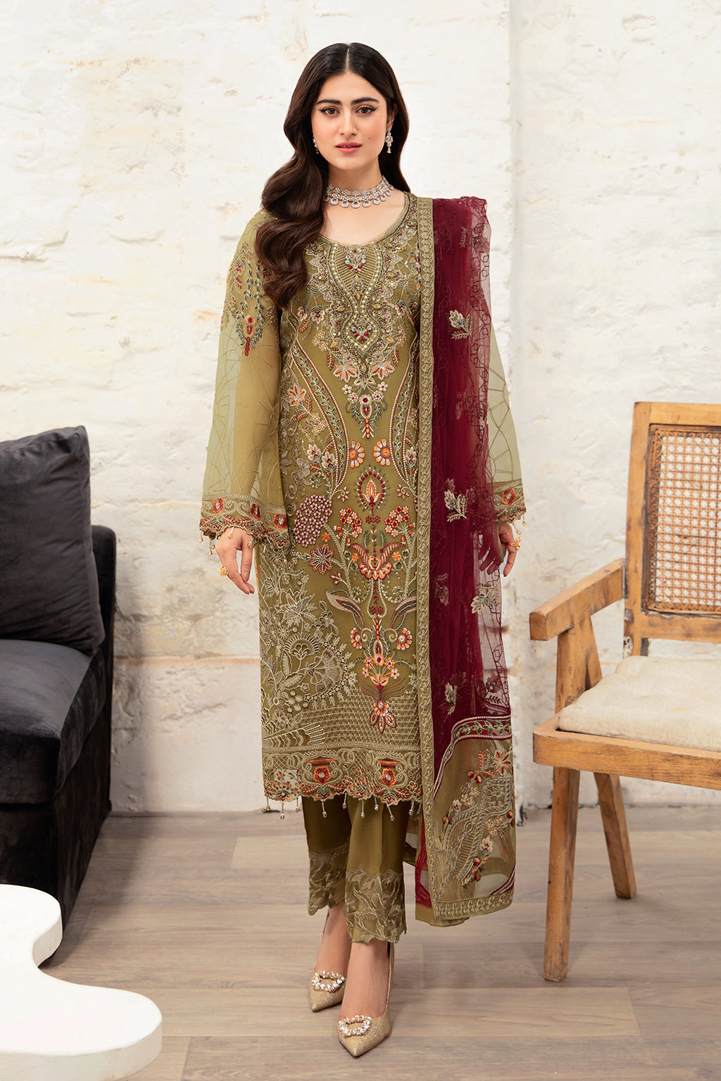 Ramsha | Minhal Organza Collection | M-1010 - Khanumjan  Pakistani Clothes and Designer Dresses in UK, USA 