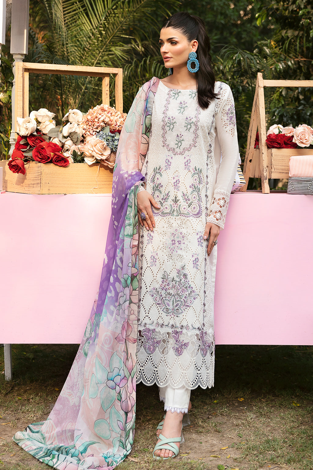 Ramsha | Andaaz Lawn Collection | Z-908 - Khanumjan  Pakistani Clothes and Designer Dresses in UK, USA 