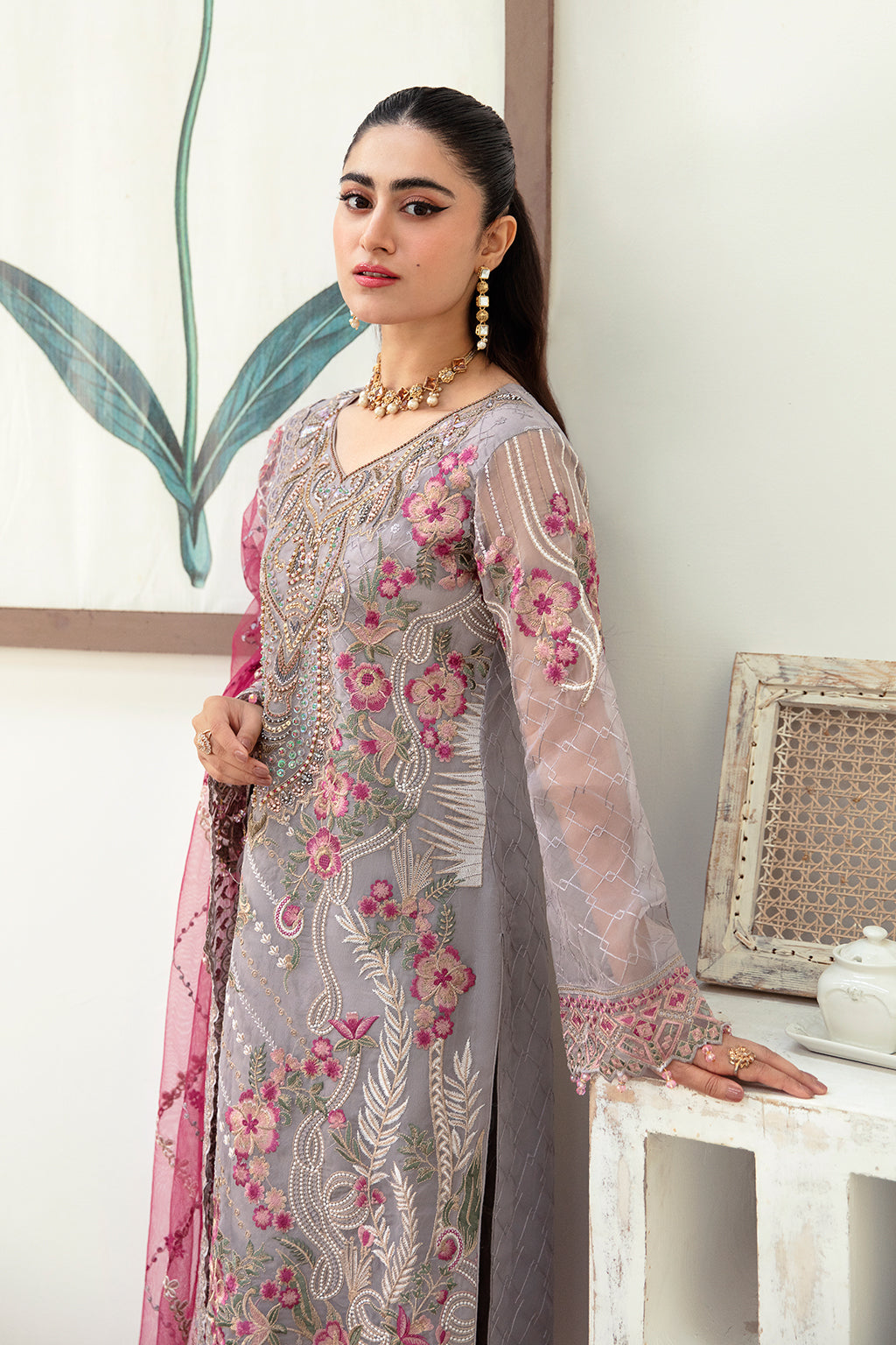 Ramsha | Minhal Organza Collection | M-1008 - Khanumjan  Pakistani Clothes and Designer Dresses in UK, USA 