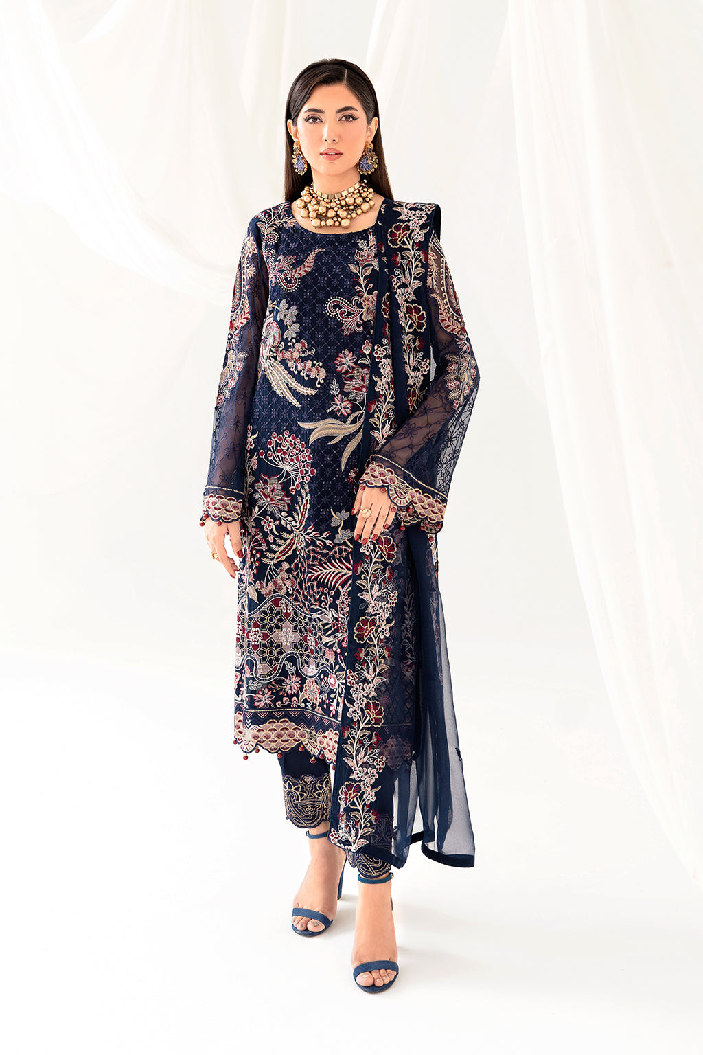 Ramsha | Rangoon Chiffon Collection 24 | D-1011 - Khanumjan  Pakistani Clothes and Designer Dresses in UK, USA 