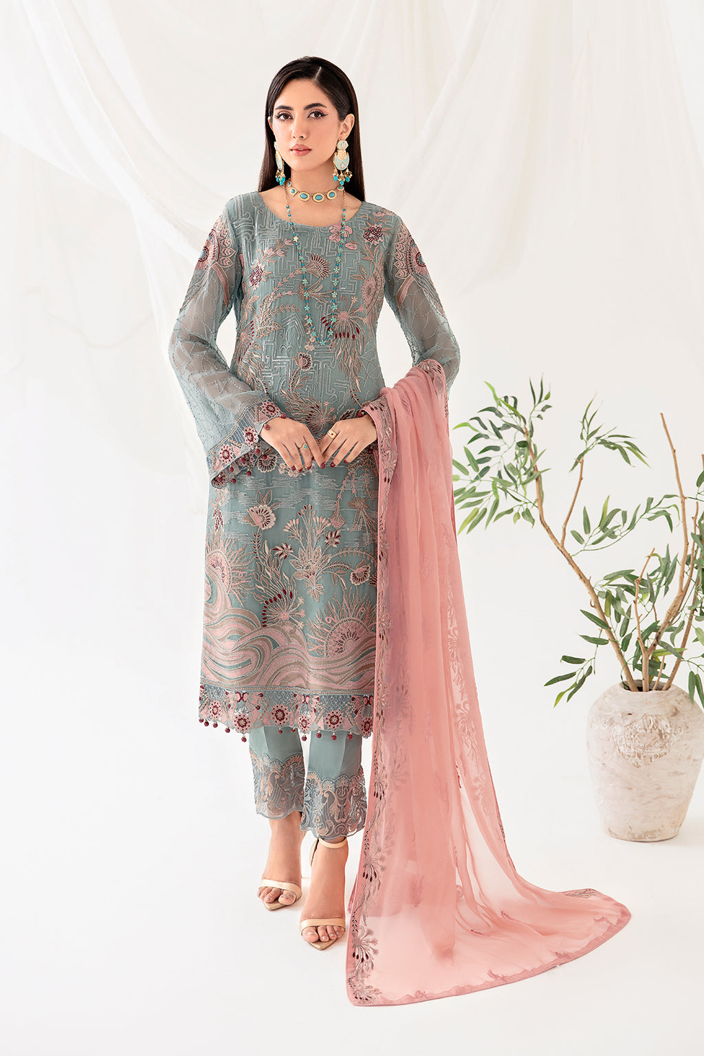 Ramsha | Rangoon Chiffon Collection 24 | D-1010 - Khanumjan  Pakistani Clothes and Designer Dresses in UK, USA 