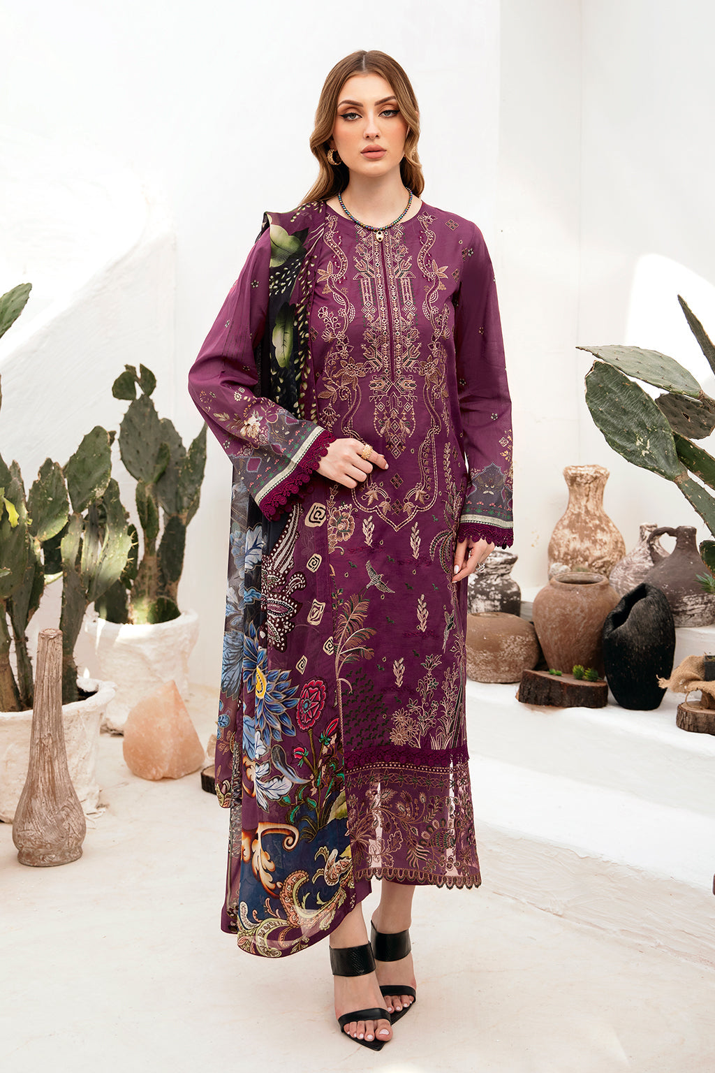 Ramsha | Ghazal Lawn 24 | G-205 - Khanumjan  Pakistani Clothes and Designer Dresses in UK, USA 