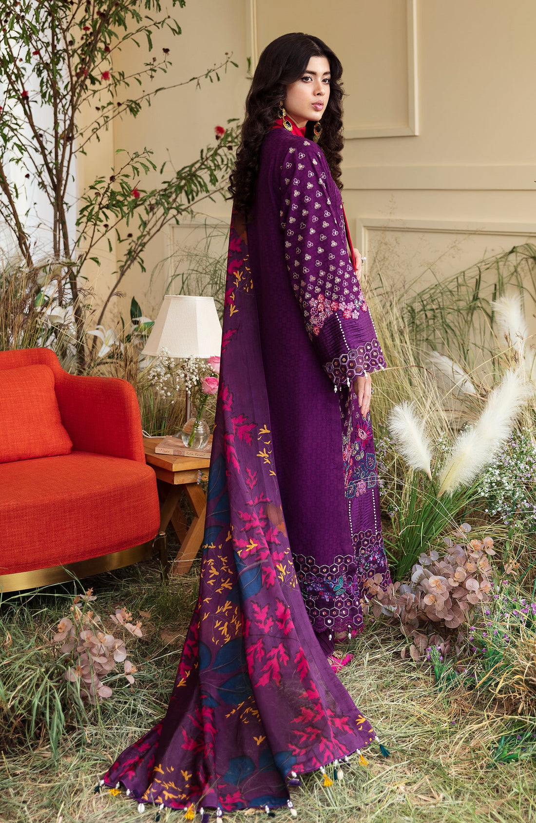 Zevk | Flora Festive Lawn | FUCHSIA - Khanumjan  Pakistani Clothes and Designer Dresses in UK, USA 