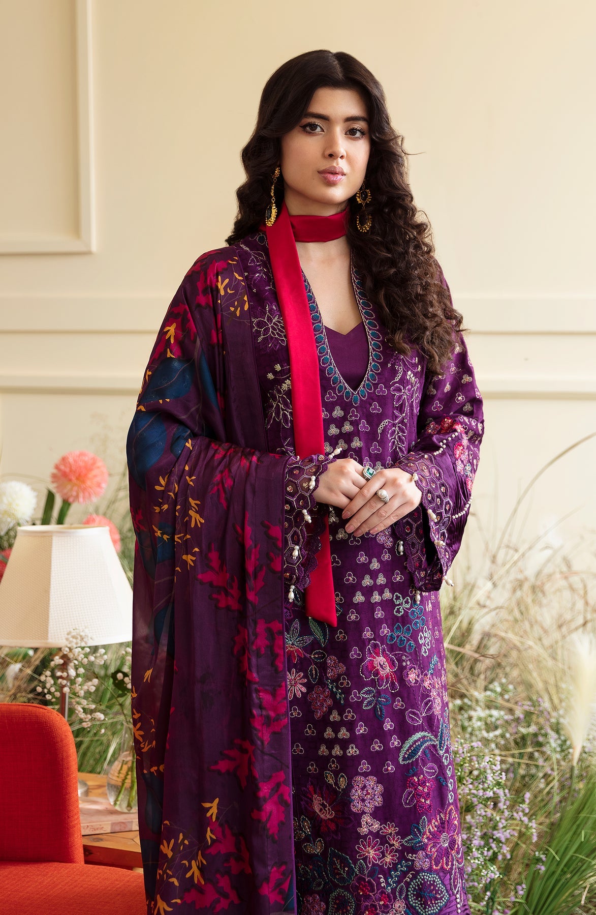 Zevk | Flora Festive Lawn | FUCHSIA - Khanumjan  Pakistani Clothes and Designer Dresses in UK, USA 