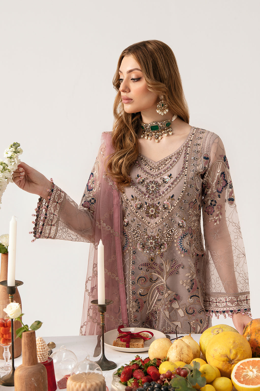 Ramsha | Minhal Organza Collection | M-1110 - Khanumjan  Pakistani Clothes and Designer Dresses in UK, USA 