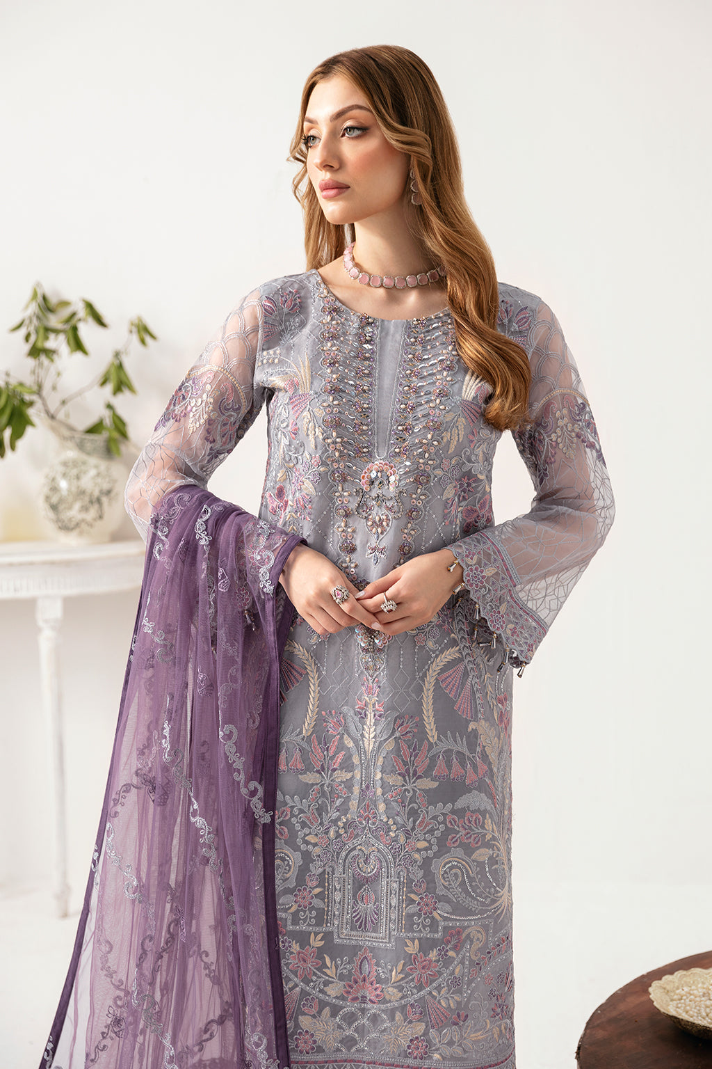 Ramsha | Minhal Organza Collection | M-1104 - Khanumjan  Pakistani Clothes and Designer Dresses in UK, USA 