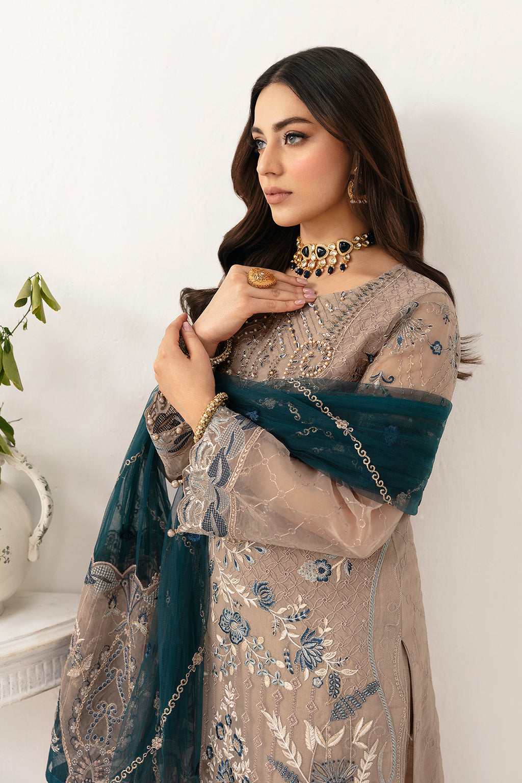 Ramsha | Minhal Organza Collection | M-1106 - Khanumjan  Pakistani Clothes and Designer Dresses in UK, USA 