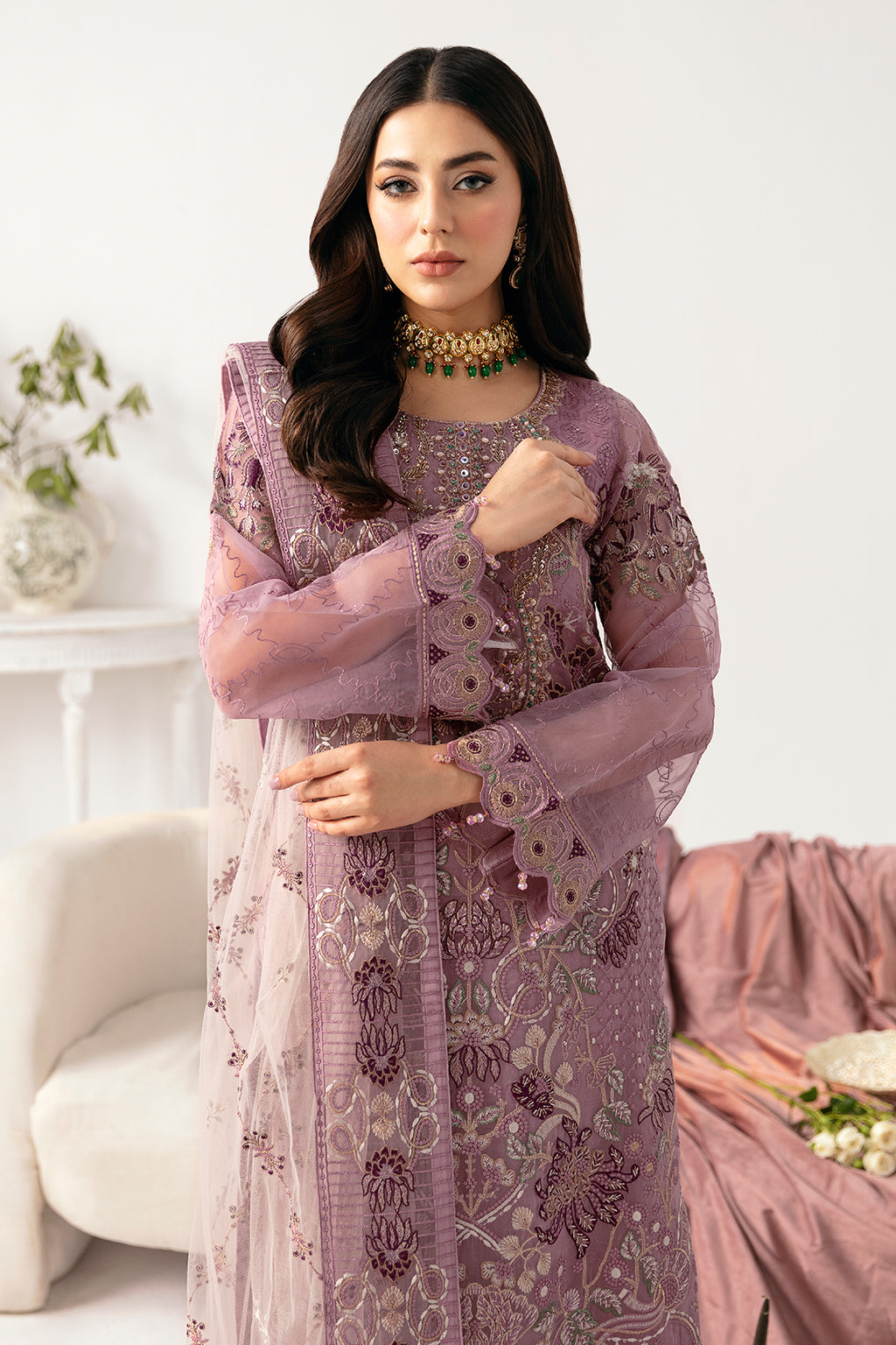 Ramsha | Minhal Organza Collection | M-1107 - Khanumjan  Pakistani Clothes and Designer Dresses in UK, USA 