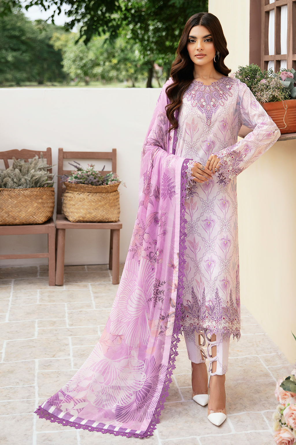 Ramsha | Rangrez Lawn Collection | N-504 - Khanumjan  Pakistani Clothes and Designer Dresses in UK, USA 