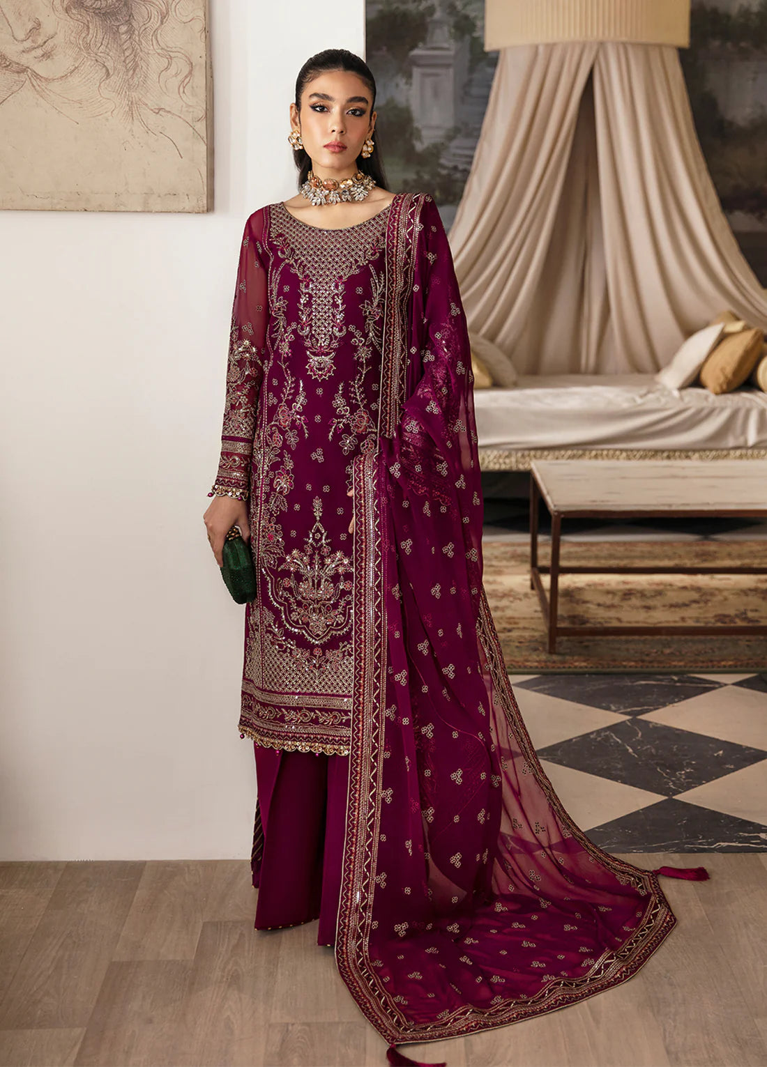 Gulaal | Embroidered Chiffon 23 | AYSA GL-EC-23V1-07 - Khanumjan  Pakistani Clothes and Designer Dresses in UK, USA 