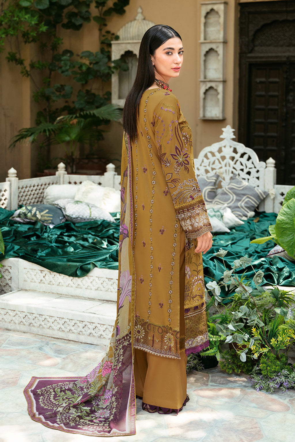 Ramsha | Mashaal Luxury Lawn | L-808 - Khanumjan  Pakistani Clothes and Designer Dresses in UK, USA 