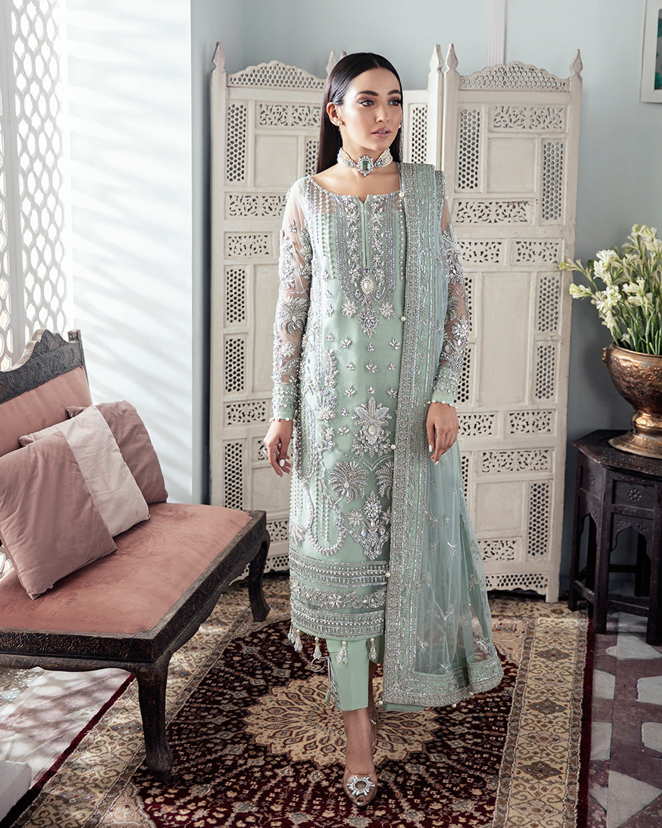 Gulaal | Wedding Formals | Zeba Embroidered Net 3-Piece Suit WS-21