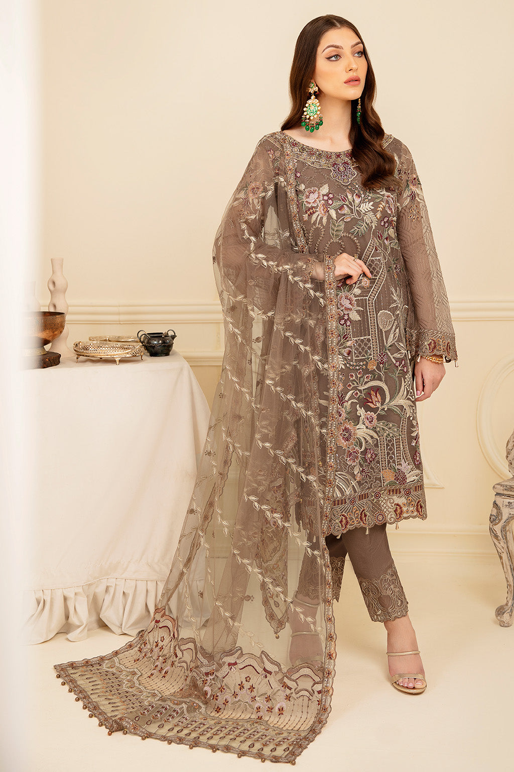 Ramsha | Minhal Organza Collection | M-710 - Khanumjan  Pakistani Clothes and Designer Dresses in UK, USA 
