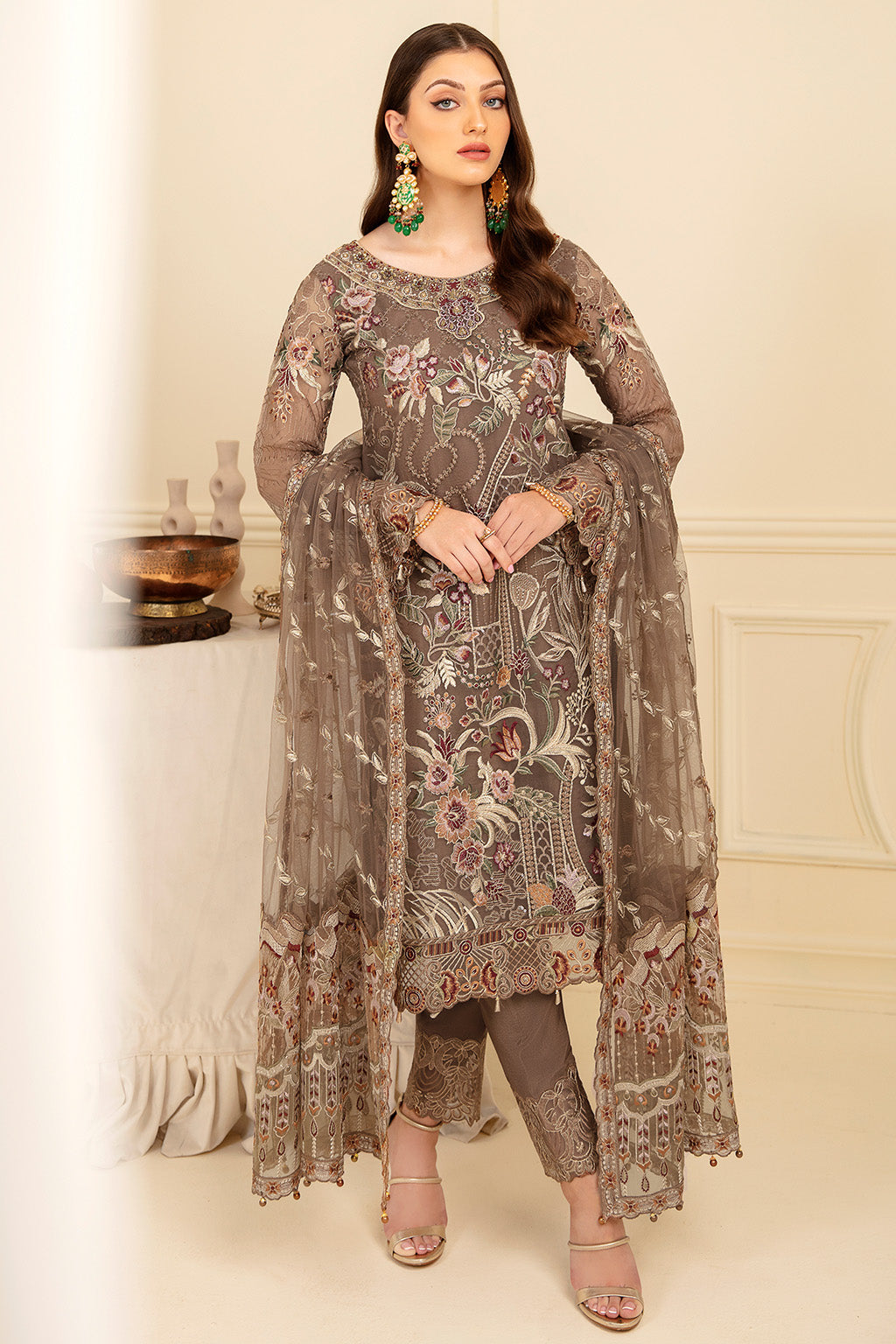 Ramsha | Minhal Organza Collection | M-710 - Khanumjan  Pakistani Clothes and Designer Dresses in UK, USA 