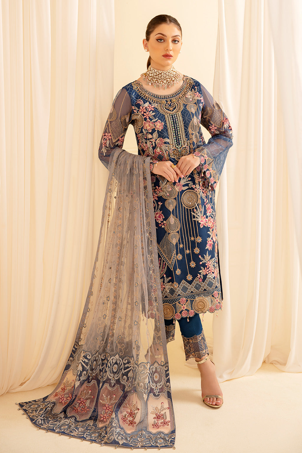 Ramsha | Minhal Organza Collection | M-701 - Khanumjan  Pakistani Clothes and Designer Dresses in UK, USA 