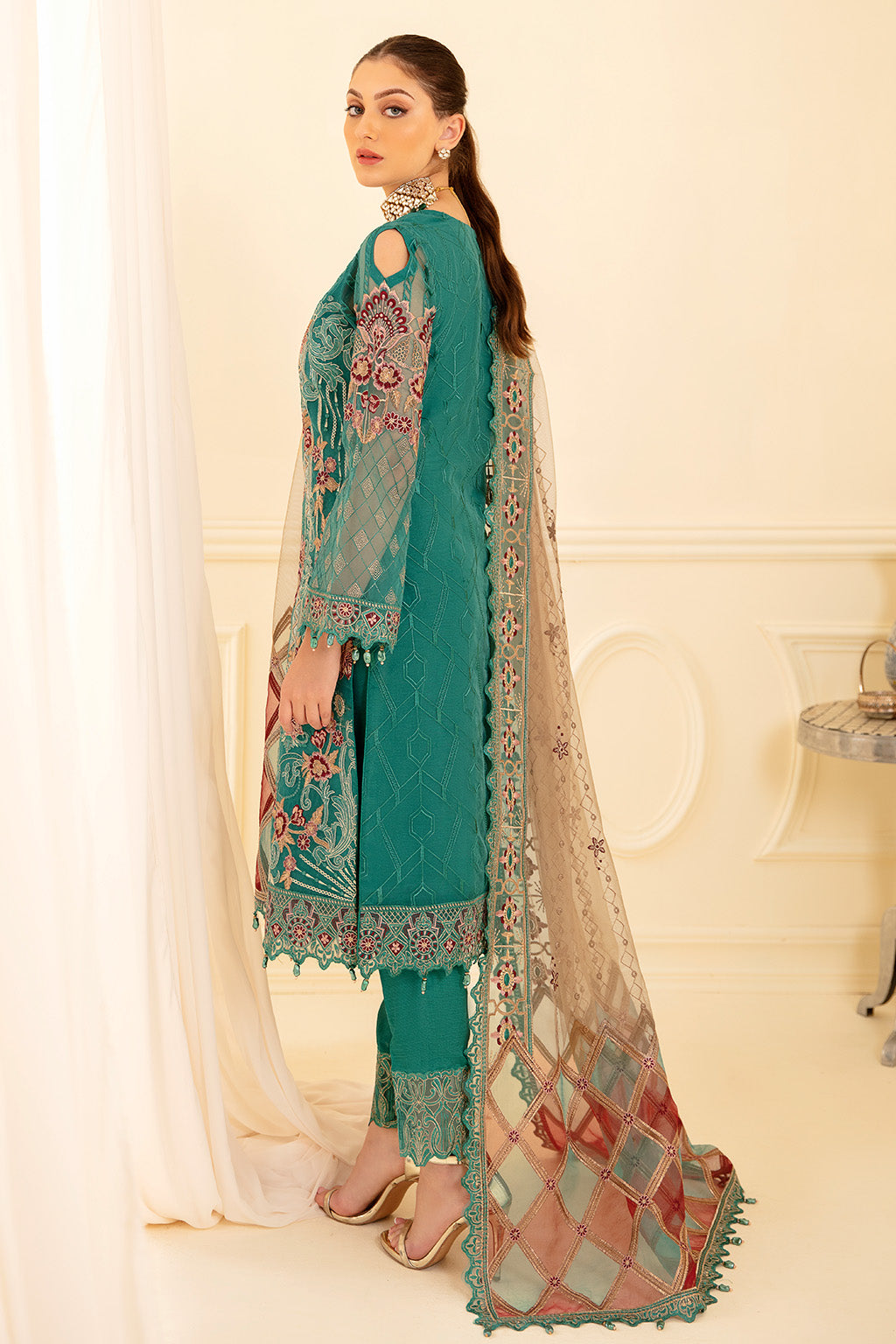 Ramsha | Minhal Organza Collection | M-708 - Khanumjan  Pakistani Clothes and Designer Dresses in UK, USA 